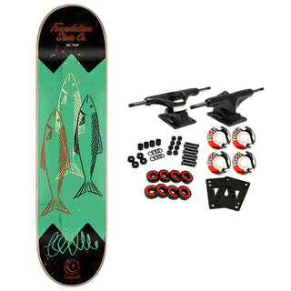 Foundation Skateboard Complete Aidan Campbell Fish Tin 8.25" x 32"