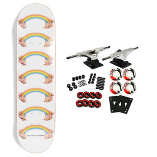 Jacuzzi Skateboard Complete Rainbow Hands Jet Ski White 8.75" x 31.5"