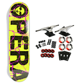 Opera Skateboard Complete Weatherd Safety Yellow 8.7" x 32"