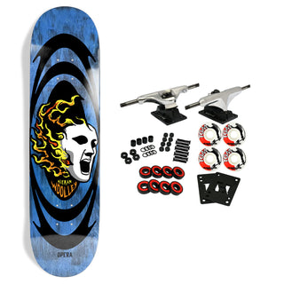 Opera Skateboard Complete Kieran Woolley Screaming Mask Blue Bleed 8.0" x 31.6"