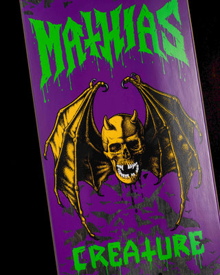 Creature Skateboard Deck Torres Skull Bat Stumps 8.51" x 31.88"
