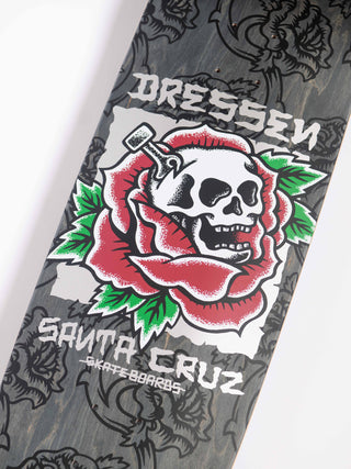 Santa Cruz Skateboard Deck Dressen Skull Rose 9.25" x 31.95"