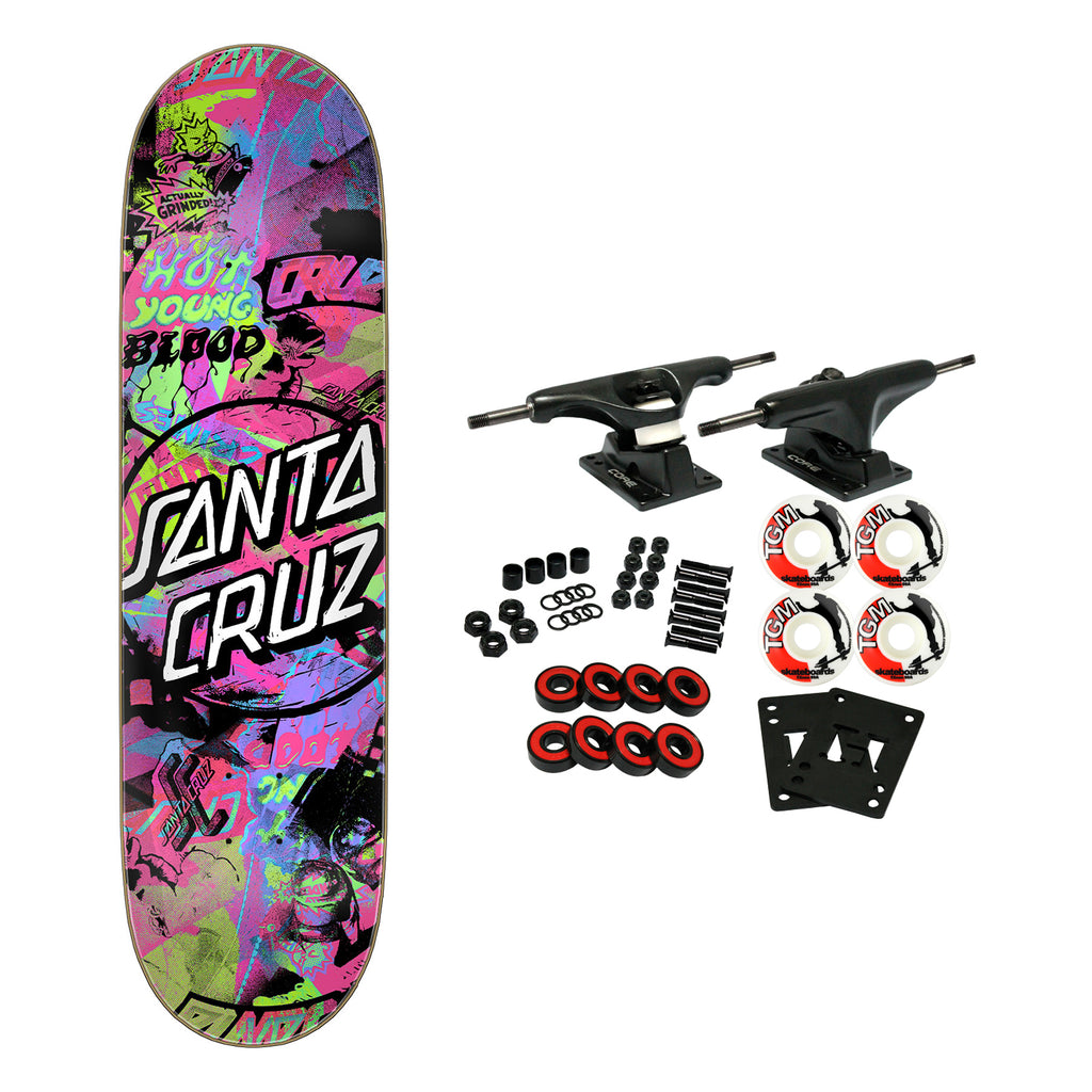 Santa Cruz Skateboard Complete Cut Collage 8.5