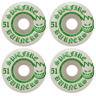 Spitfire Skateboard Wheels 51mm Burners with Bronson Pro G3 Bearings