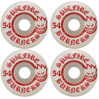 Spitfire Skateboard Wheels Burners 54mm 99A White/Red
