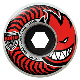 Spitfire Skateboard Wheels 80HD Classic Full 54mm Clear with Bronson Pro G3 Bearings