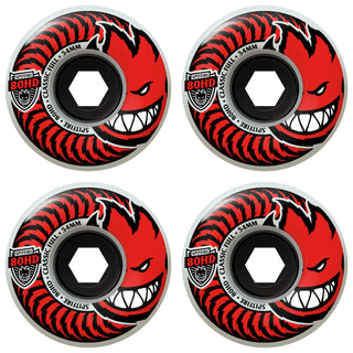 Spitfire Skateboard Wheels 80HD Classic Full 54mm Clear with Bronson Pro G3 Bearings