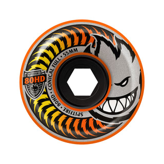 Spitfire Skateboard Wheels 55mm 80HD Fade Orange Conical Full