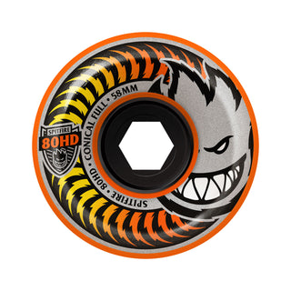 Spitfire Skateboard Wheels 58mm 80HD Fade Orange Conical Full