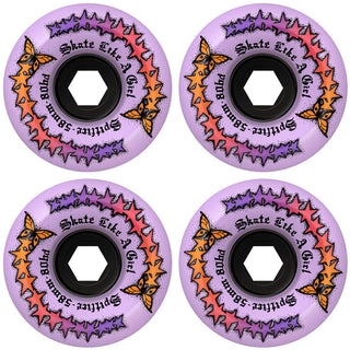 Spitfire Skateboard Wheels 58mm F4 99A Skate Like a Girl Evolution Purple