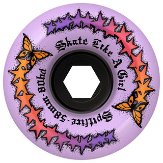Spitfire Skateboard Wheels 58mm F4 99A Skate Like a Girl Evolution Purple