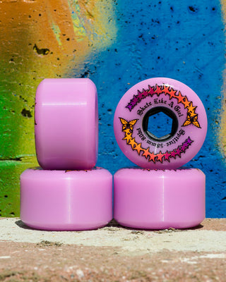Spitfire Skateboard Wheels 58mm F4 99A Skate Like a Girl Evolution Purple