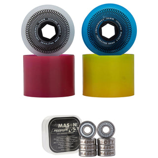 Spitfire Skateboard Wheels 80HD Superwides 58mm CMYK with Bronson Pro G3 Bearings