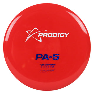 Prodigy Disc Golf 400 Ultra Soft PA-5 Putter 3/4/-2/0.5 Red/White/Navy Shatter 177 grams