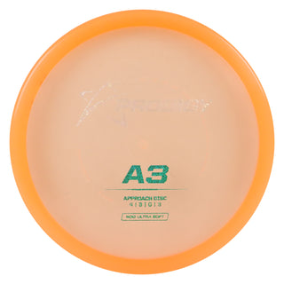 Prodigy Disc Golf 400 Ultra Soft A3 Putt and Approach 4/3/0/3 Orange/Ghost/Green Shimmer 173 grams