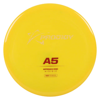 Prodigy Disc Golf 400 A5 Putt and Approach 4/3/0/2 Yellow/Ghost/Red Shimmer 174 grams