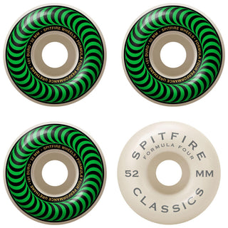 Spitfire Wheels F4 Classics 101A Green/White 52mm