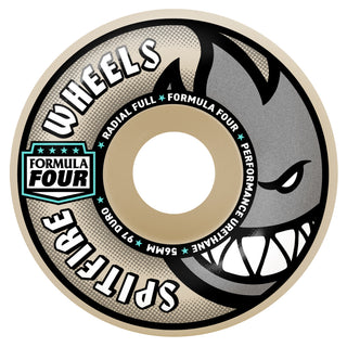 Spitfire Skateboard Wheels 56mm F4 97A Radial Full Natural