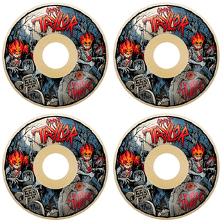Spitfire Skateboard Wheels 57.5mm F4 99A Grant Taylor Undead Radial White