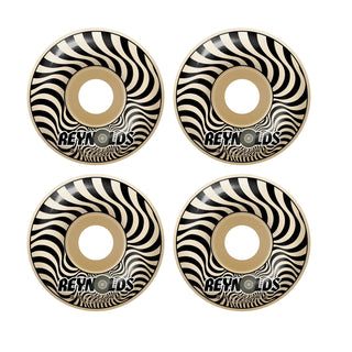 Spitfire Skateboard Wheels 53mm 93A Reynolds Formula 4 Classics with Bronson Pro G3 Bearings