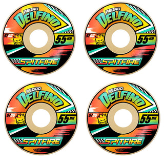 Spitfire Skateboard Wheels 57mm F4 97A Pedro Delfino Turbo Radial Natural
