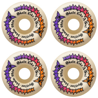 Spitfire Skateboard Wheels 54mm F4 99A Skate Like a Girl Evolution Radial Full Natural