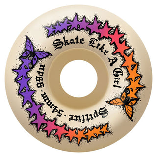 Spitfire Skateboard Wheels 54mm F4 99A Skate Like a Girl Evolution Radial Full Natural