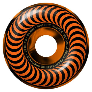 Spitfire Skateboard Wheels 54mm F4 99A Swirl Classic Black/Orange