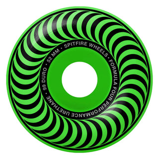 Spitfire Skateboard Wheels 52mm F4 99A Classic Neon Green