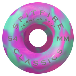 Spitfire Skateboard Wheels F4 99A Classics Pink/Teal 54mm