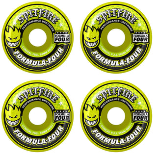 Spitfire Skateboard Wheels 58mm F4 99A Conical Full Neon Yellow