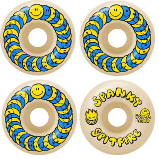 Spitfire Skateboard Wheels 52mm F4 99A Classic Spanky Happy Natural