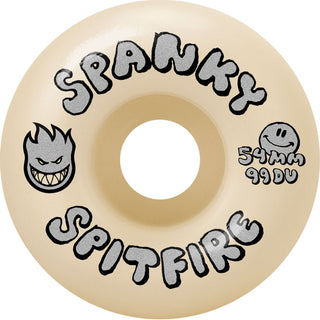 Spitfire Skateboard Wheels 54mm F4 99A Classic Spanky Happy Natural