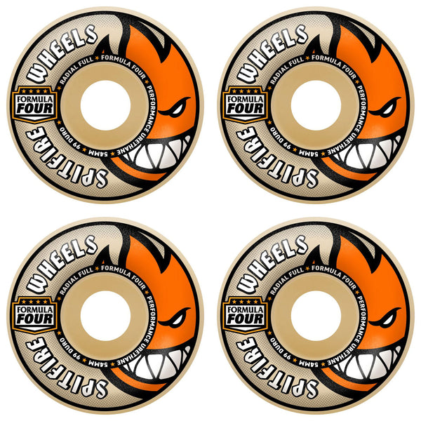 Spitfire Skateboard Wheels 56mm F4 99A Radial Full Natural – TGM
