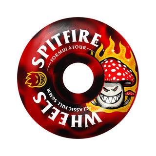 Spitfire Skateboard Wheels 56mm F4 Shroom Bighead Classic Full 99A Black/Red Swirl