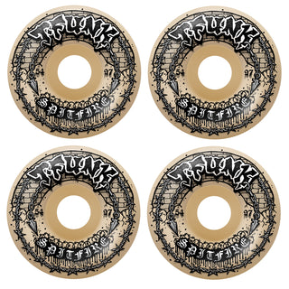 Spitfire Skateboard Wheels 54mm F4 97A T-Funk Raw Radial Full Natural