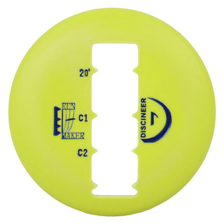 Discineer Run Maker Disc Golf Distance Estimating Mini Marker for Circle 1 & 2 - Yellow/Navy