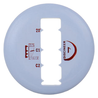 Discineer Run Maker Disc Golf Distance Estimating Mini Marker for Circle 1 & 2 - Slate Blue/Red
