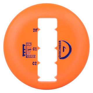 Discineer Run Maker Disc Golf Distance Estimating Mini Marker for Circle 1 & 2 - Orange/Navy
