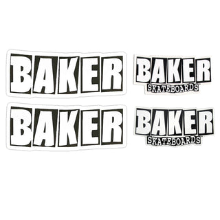 Baker Skateboard Stickers Logo 4-Pack