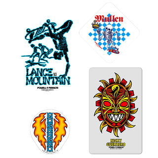 Powell Peralta Skateboard Stickers Bones Brigade 4-Pack