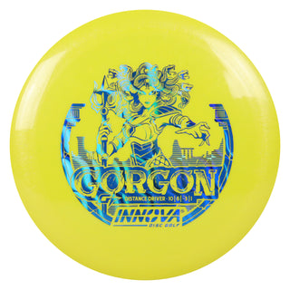 Innova Disc Golf Gstar Gorgon Distance Driver 10/6/-3/1 Yellow/Blue Waves 173 grams