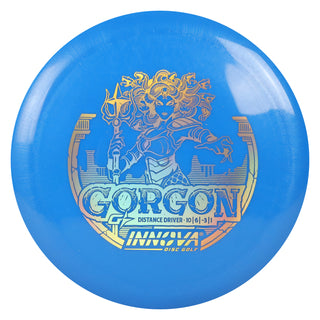 Innova Disc Golf Gstar Gorgon Distance Driver 10/6/-3/1 Blue/Gold Holo 173 grams