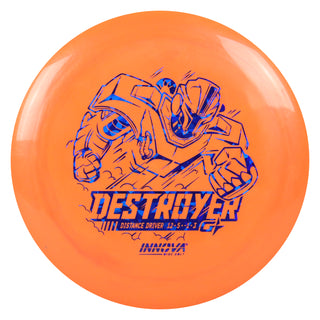 Innova Disc Golf Gstar Destroyer Distance Driver 12/5/-1/3 Orange/Navy Shatter 173 grams