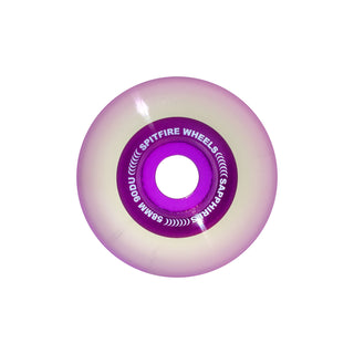 Spitfire Skateboard Wheels 58mm Purple Radial 90A Sapphires with Bronson Pro G3 Bearings
