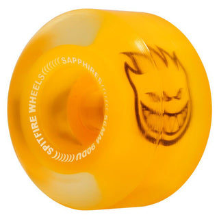 Spitfire Skateboard Wheels 56mm Neon Orange Conical Full 90A Sapphires with Bronson Pro G3 Bearings