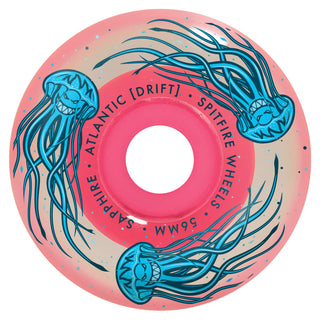 Spitfire Skateboard Wheels Sapphire Radial Atlantic Drift 90A Pink/Clear 56mm