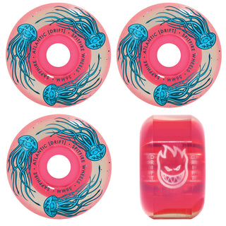 Spitfire Skateboard Wheels Sapphire Radial Atlantic Drift 90A Pink/Clear 56mm