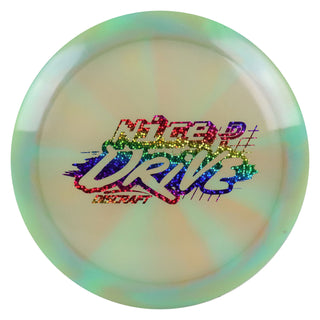 Discraft Disc Golf Paige Pierce 'Nice Drive' Z Swirl Drive 11/5/-1/2 Green/Rainbow Stars 170-172g