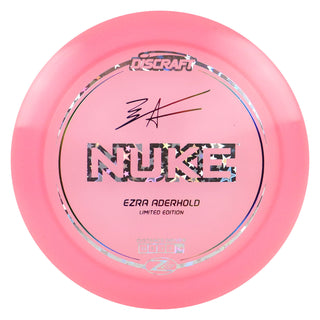 Discraft Disc Golf Ezra Aderhold Z Lite Nuke 13/5/-1/3 Pink/Silver Stars/Rainbow 160-163g